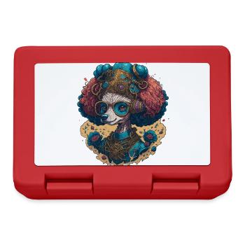 Steampunk Poodle - Retro Mechanic Dog Pet - Lunchbox - red - Front