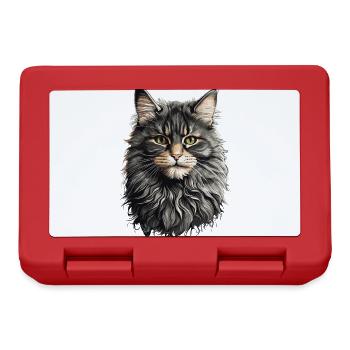 Maine-Coon-Katze Elegantes Katzen Design - Brotdose - Rot - Vorne