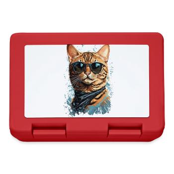 Cool Bengal Cat Exotic Cat Design - Boîte à goûter - rouge - Devant
