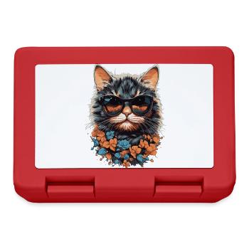 Coole Katzen Mama stylisches Design mit Katze - Brotdose - Rot - Vorne