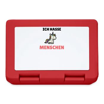Ich hasse Menschen - Brotdose - Rot - Vorne