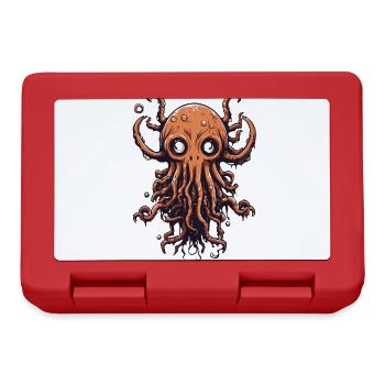 Oktopus Halloween Cartoon Stil - Brotdose - Rot - Vorne