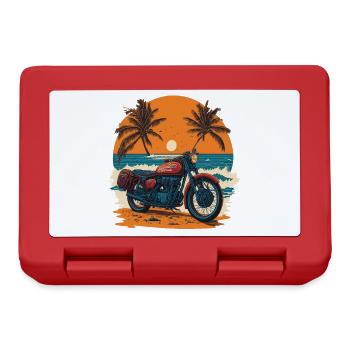 Rétro Motard Motard Design Flair Liberté - Boîte à goûter - rouge - Devant