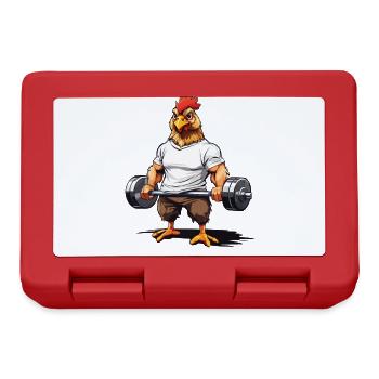 Muscle Bodybuilding Fitness Fun Design - Lunchbox - red - Front