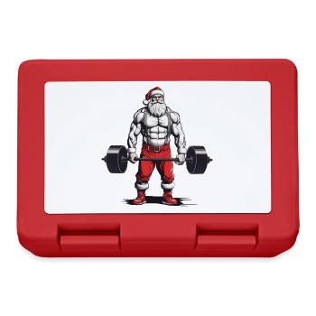 Lustiges Weihnachten Deadlift Bodybuilding Design - Brotdose - Rot - Vorne