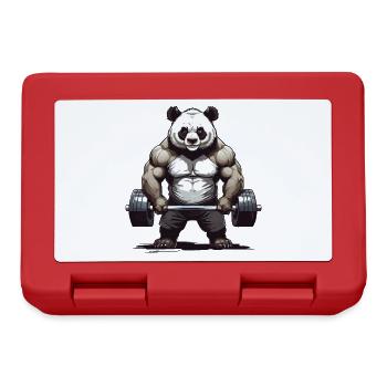 Panda Bodybuilding Powerlifting Design - Lunchbox - red - Front