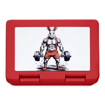 Lapin de remise en forme Bodybuilding Powerlifting Style - Boîte à goûter - rouge - Devant