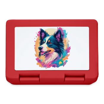 Border Collie Hund Eleganz für Hundefans - Brotdose - Rot - Vorne
