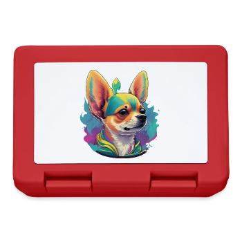 Chihuahua amant esthétique chien motif - Boîte à goûter - rouge - Devant