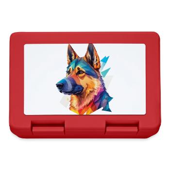 German Shepherd Dogs Popart Dog Love - Lunchbox - red - Front