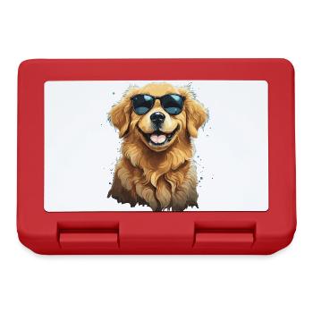 Golden Retriever Coolness und Stil Sonnenbrille - Brotdose - Rot - Vorne
