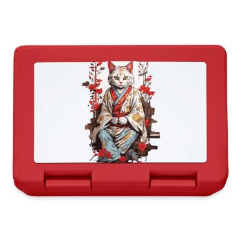Kimono japonais chat ukiyo-e chat design - Boîte à goûter - rouge - Devant