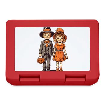 Rétro Halloween Trick or Treat Kids Design - Boîte à goûter - rouge - Devant