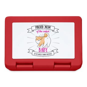 Dog Mama Baby Cool Sayings Dog Shiba Inu Sweet - Lunchbox - red - Front