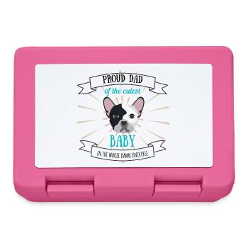 Proud Dog Papa Dog French Bulldog - Lunchbox - pink - Front