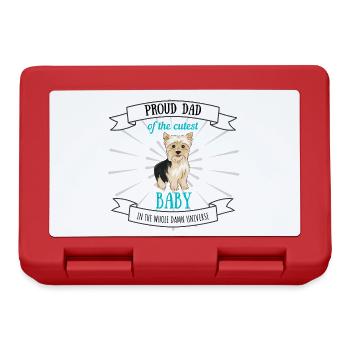 Proud Dog Dad Father's Day Dog Yorkshire Terrier - Lunchbox - red - Front