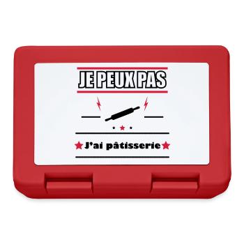 Je peux pas pâtisserie - Boîte à goûter - rouge - Devant