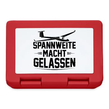 Segelflug Geschenke | Segelflieger Thermik Piloten - Brotdose - Rot - Vorne