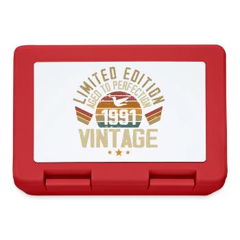 Jahrgang 1991 Retro 1991 Geburtstagsgeschenk - Brotdose - Rot - Vorne