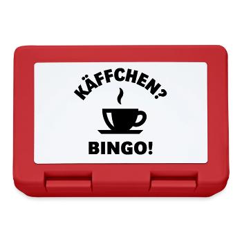 Käffchen Bingo (Baumann Klausen Clausen Kaffee V2) - Brotdose - Rot - Vorne