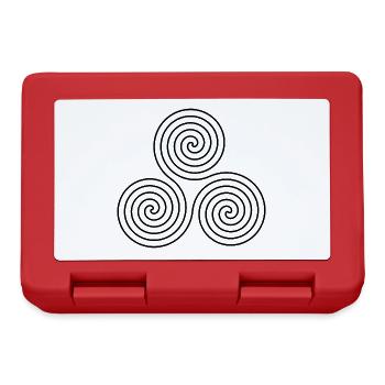 Celtic Culture Triple Spiral Triskele Symbol 1 - Lunchbox - red - Front