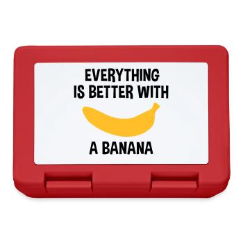 Everything is better with a banana (banana) - Lunchbox - red - Front