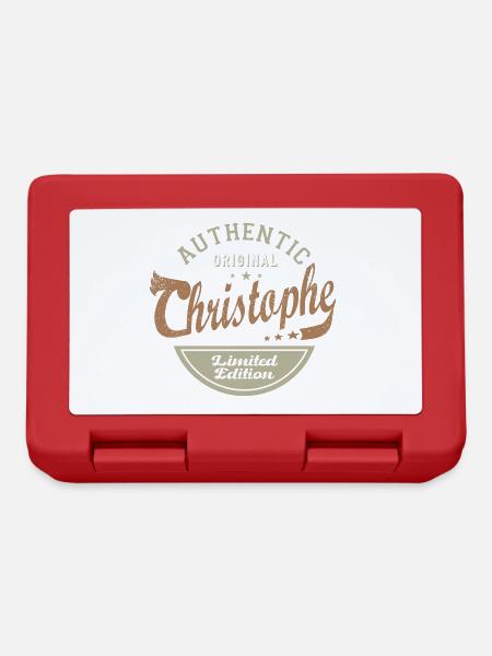 CHRISTOPHE prénom cadeau T shirt personnalisé - Boîte à goûter - rouge