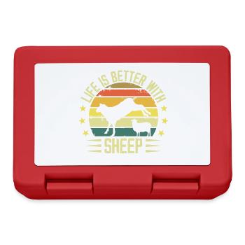 Life Is Better With Sheep - Sheep Lover - Boîte à goûter - rouge - Devant