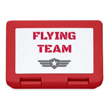 Flying team (badge, wings, star) - Lunchbox - red - Front