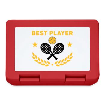Best player (Tennisschläger, Tennisball) - Brotdose - Rot - Vorne
