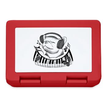 Bulldog music - Lunchbox - red - Front