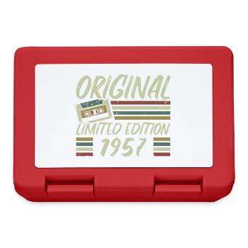 Jahrgang 1957 Retro 1957 Geburtstagsgeschenk - Brotdose - Rot - Vorne