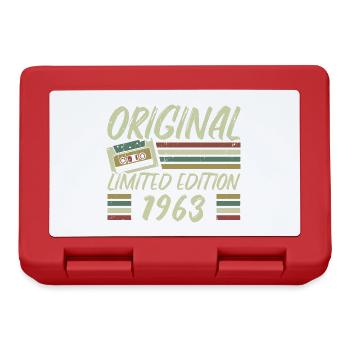 Jahrgang 1963 Retro 1963 Geburtstagsgeschenk - Brotdose - Rot - Vorne