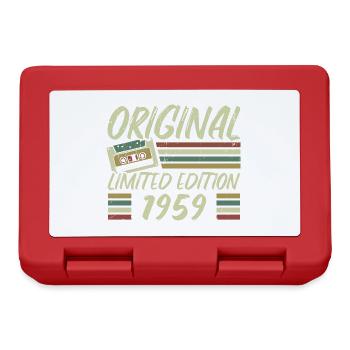 Jahrgang 1959 Retro 1959 Geburtstagsgeschenk - Brotdose - Rot - Vorne