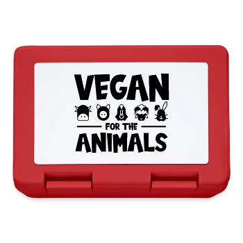 VEGAN FOR THE ANIMALS - Lunchbox - red - Front