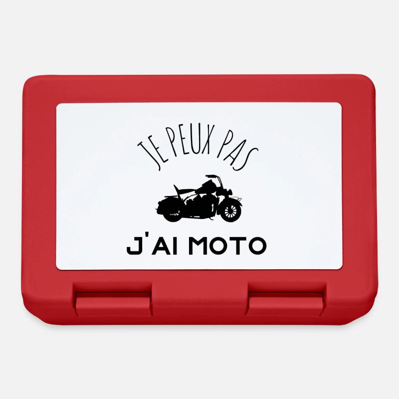 JE PEUX PAS JAI MOTO idée cadeau et tshirt - Boîte à goûter - rouge