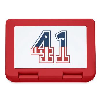 Nummer 41 USA - Brotdose - Rot - Vorne