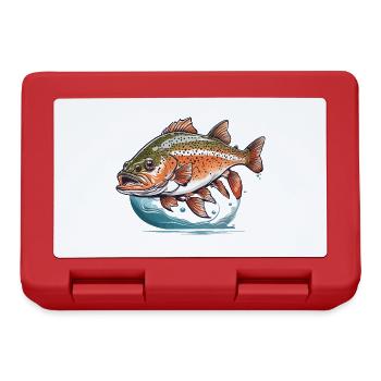 Pêche à la truite et pêche à la truite brune - Boîte à goûter - rouge - Devant
