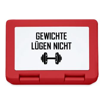 Gewichte lügen nicht - Brotdose - Rot - Vorne