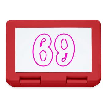 69 Zahl nummer - Brotdose - Rot - Vorne