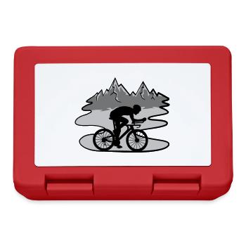 Fahrrad Fahrer Berge - Brotdose - Rot - Vorne