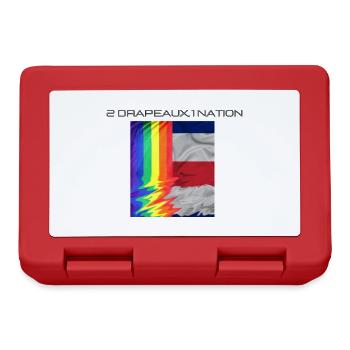 2 DRAPEAUX, 1 NATION LGBTQ x FRANCE - Boîte à goûter - rouge - Devant