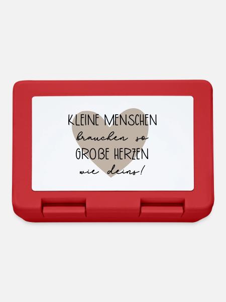 Abschiedsgeschenk mit Herz - Brotdose - Rot