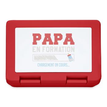Papa en Formation - Chargement en Cours - Boîte à goûter - rouge - Devant