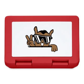 Cool Owl Peace Hand Sign Victory Sunglasses - Lunchbox - red - Front