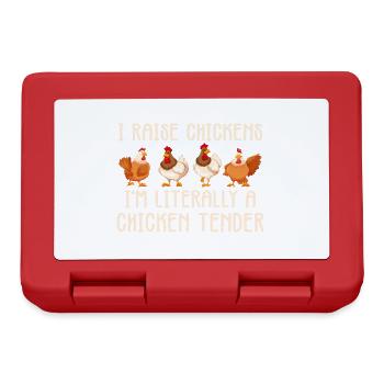 I raise chickens i'm literally a chicken tender - Lunchbox - red - Front