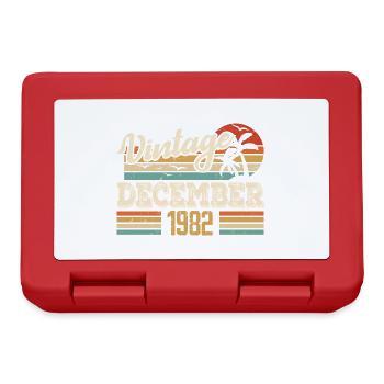 Cadeau D'anniversaire Décembre 1982 Vintage Rétro - Boîte à goûter - rouge - Devant