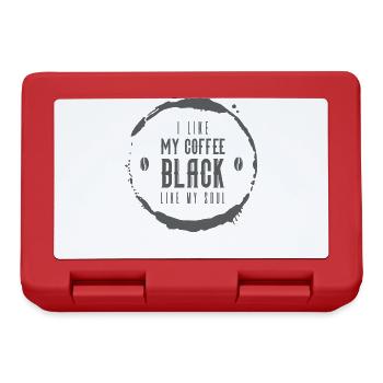 J’aime mon café noir comme mon âme drôle de café - Boîte à goûter - rouge - Devant