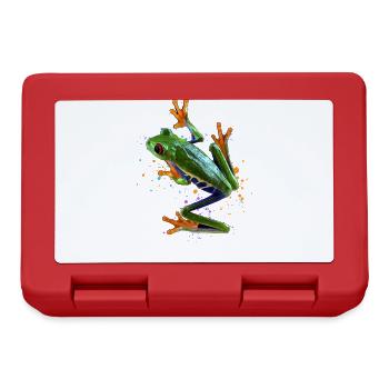 Grenouille arboricole aux yeux rouges Aquarelle Frog Keeper Frog Fan - Boîte à goûter - rouge - Devant