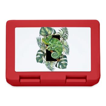 Caméléon voilé Jungle Motif Caméléon Tropical - Boîte à goûter - rouge - Devant